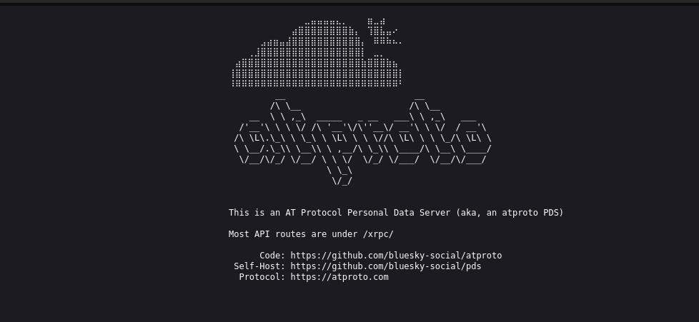 ascii text that shows a cloud above the text atproto