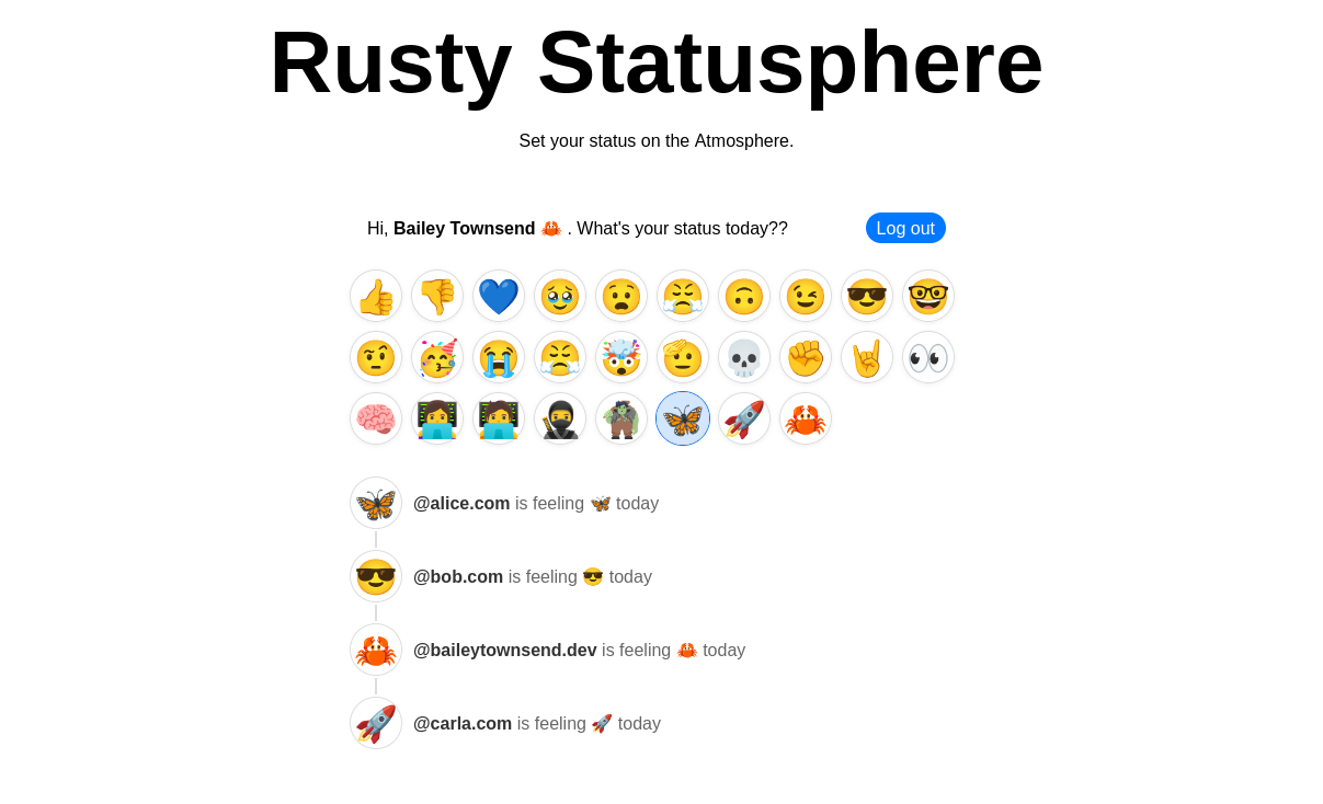 Picture of the Rusty Statusphere